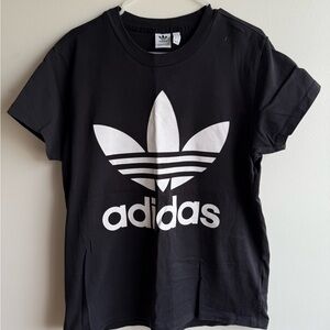 Adidas women’s tshirt long tunic style black size small pre owned